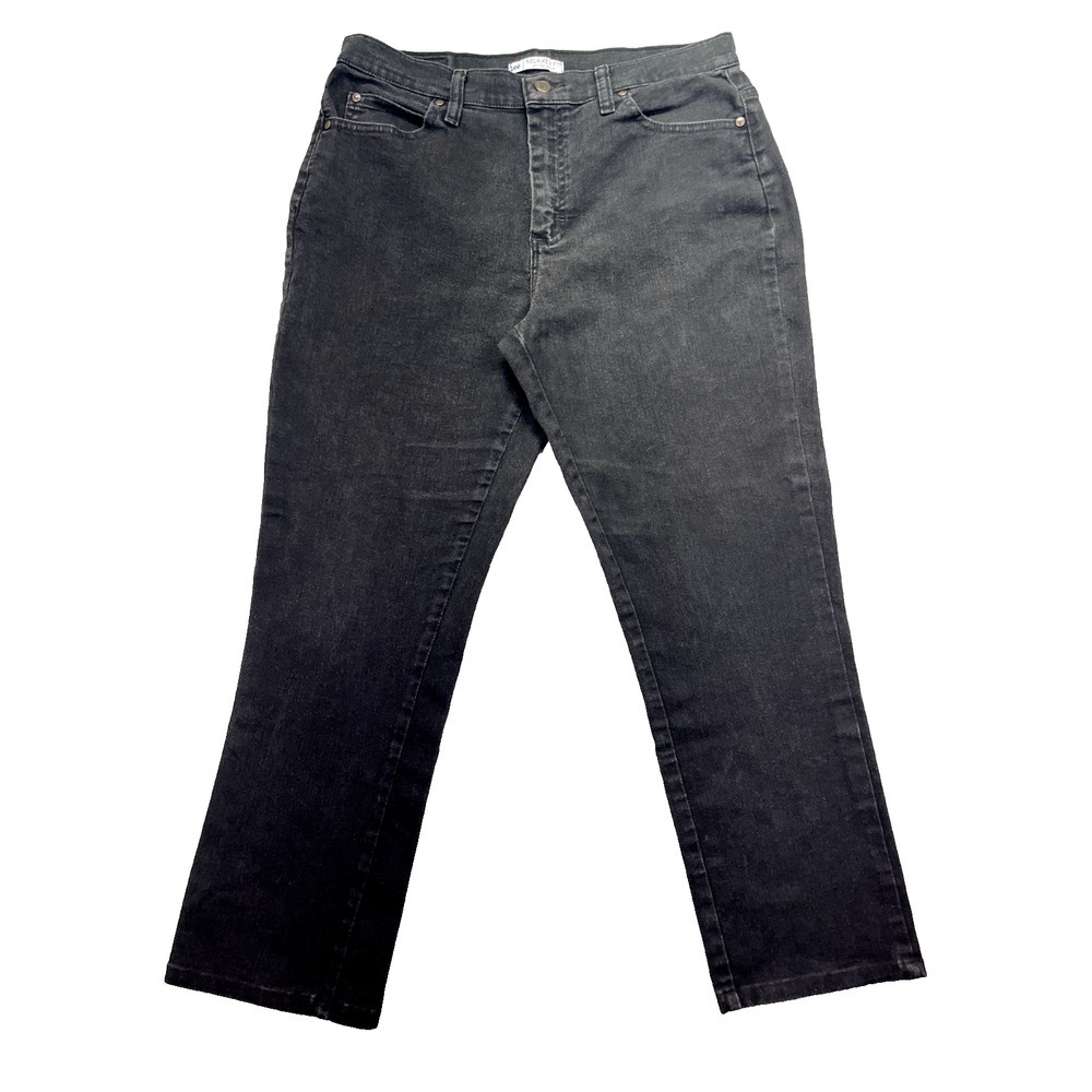 Lee At the Waist Jeans Women's Sz 12P Black Relaxed Fit Y2K Straight Leg